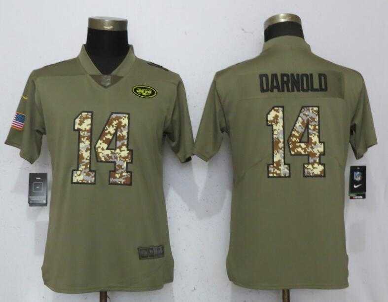 Women Nike Jets 14 Sam Darnold Olive Camo Salute To Service Limited Jersey,We sell and wholesale Women Nike Jets 14 Sam Darnold Olive Camo Salute To Service Limited Jersey on line form chian!
